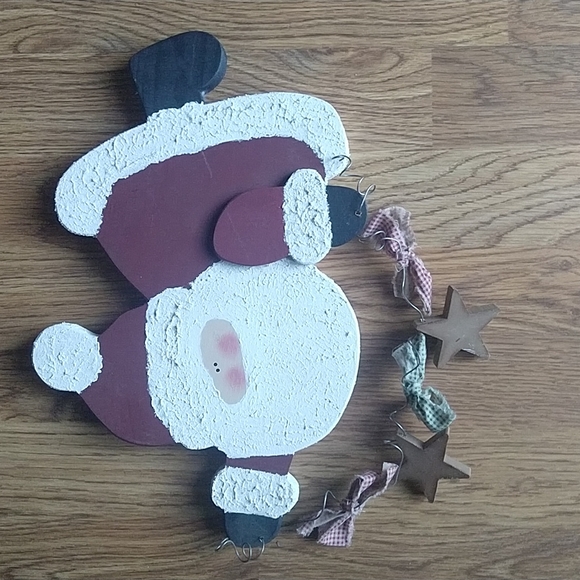 Holiday Vintage Santa Wood Wall Decor Poshmark